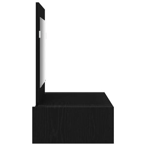 Smyckebord med låda Svart 83 x 40 x 70 cm Konstruerat trä