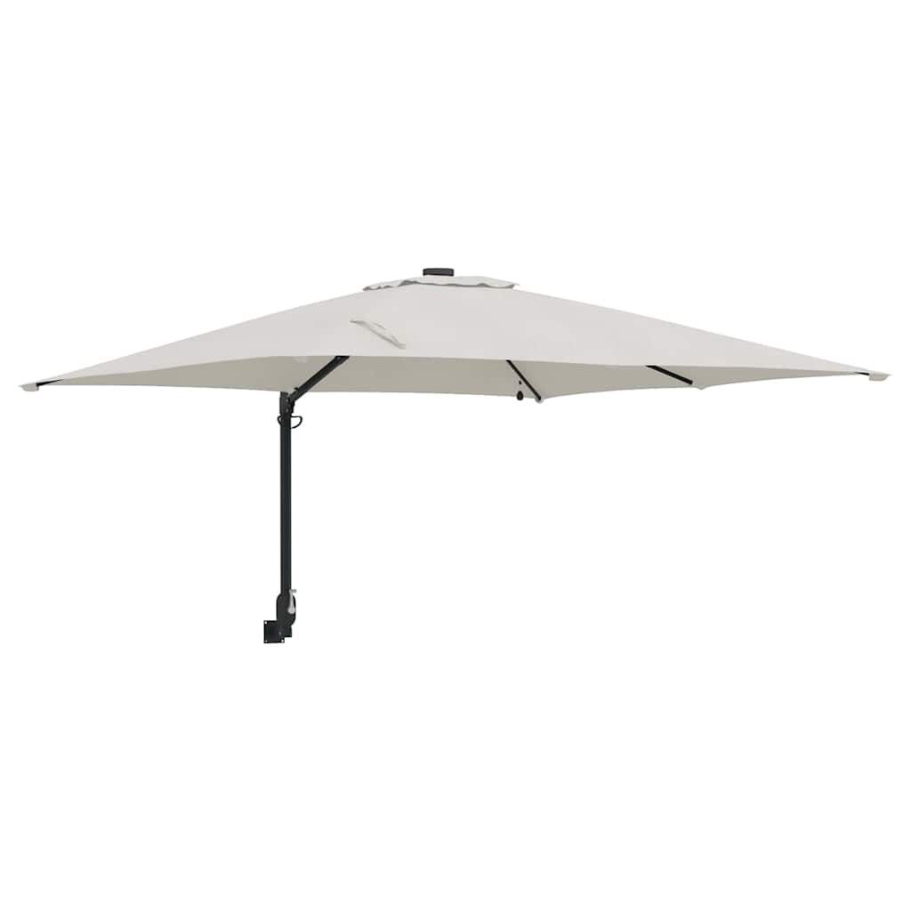 Trädgårdsparasol Sand 248,5 x 247,5 x 160 cm Polyester och Stål