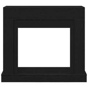 Öppen spis infattning svart ek 100x30x87,5 cm konstruerat trä