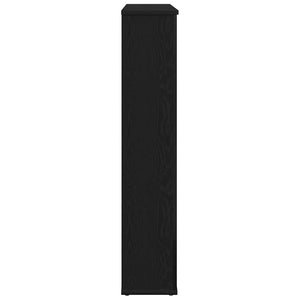 Öppen spis infattning svart ek 100x20x100 cm konstruerat trä