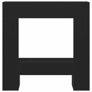 Öppen spis infattning svart ek 81x18x82 cm konstruerat trä