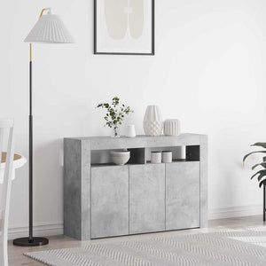 Sideboard Betonggrå 116 x 30 x 75 cm Konstruerat trä