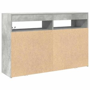 Sideboard Betonggrå 116 x 30 x 75 cm Konstruerat trä