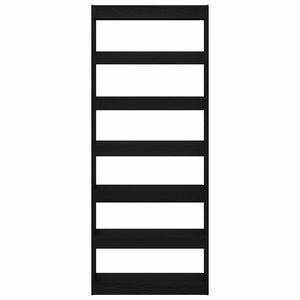 Bokskåp med hylla Svart Ek 80 x 30 x 198 cm Konstruerat trä