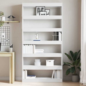 Bokskåp Vit 100 x 30 x 198 cm Konstruerat trä