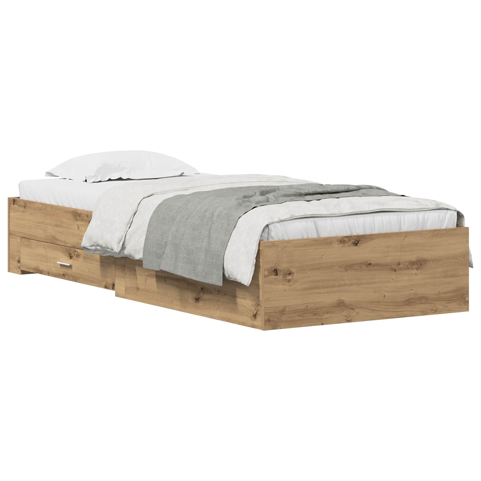 Sängram med låda Artisan Ek 90 x 200 cm Konstruerat trä