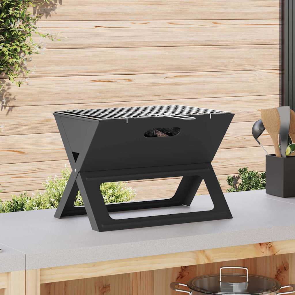 Utomhusgrill 46 x 31 x 31 cm Stål Svart