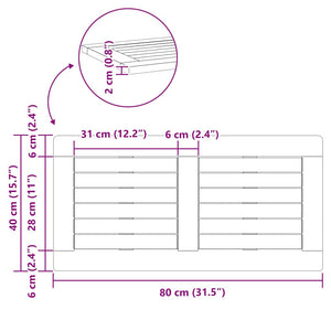 Bordsskiva Brun 80 x 40 x 2 cm Massivt Akaciaträ