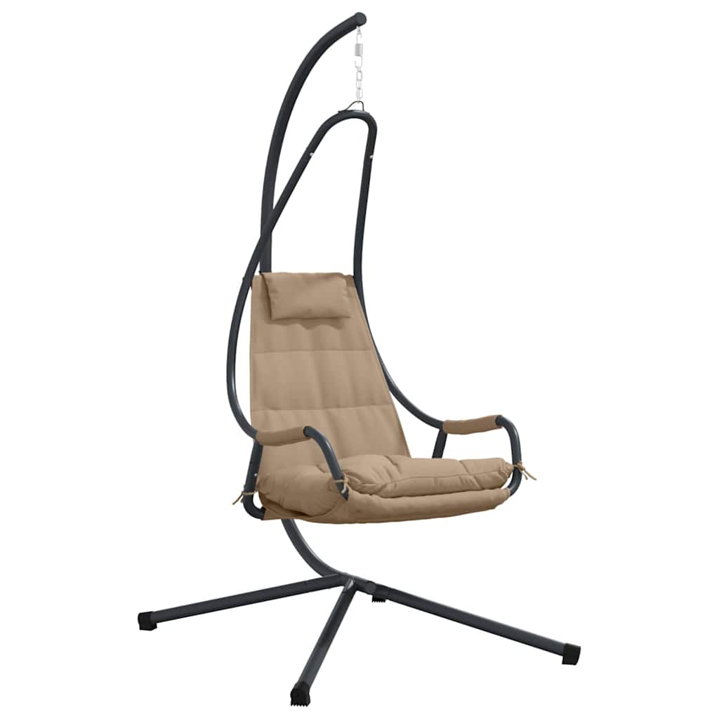 Hängande äggstol Stål 94 x 107 x 196,5 cm Taupe