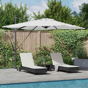 Roma Parasol Beige 286 x 284 x 270 cm Aluminium och Polyester