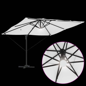 Roma Parasol Beige 286 x 284 x 270 cm Aluminium och Polyester