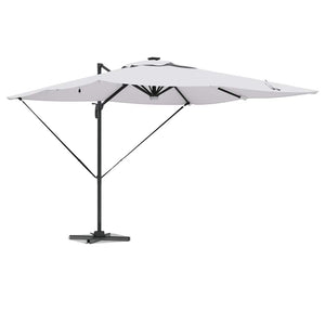 Roma Parasol Beige 286 x 284 x 270 cm Aluminium och Polyester