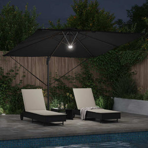 Roma Parasol Svart 286 x 284 x 270 cm Aluminium och Polyester