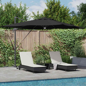 Roma Parasol Svart 286 x 284 x 270 cm Aluminium och Polyester