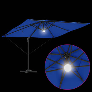 Roma Parasol Blå 286 x 284 x 270 cm Aluminium och Polyester