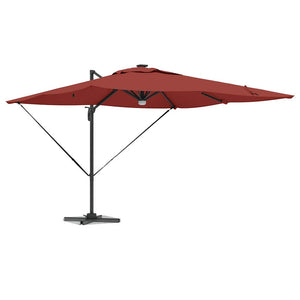 Roma Parasol Röd 286 x 284 x 270 cm Aluminium och Polyester