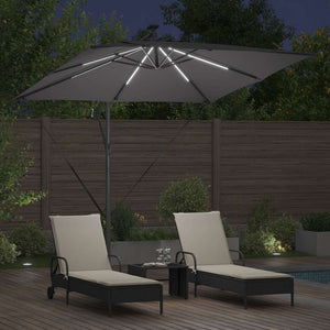 Cantilever bananparasol Antracit 249 x 249 x 250 cm