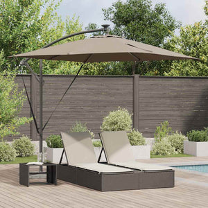 Cantilever bananparasol Taupe 249 x 249 x 250 cm