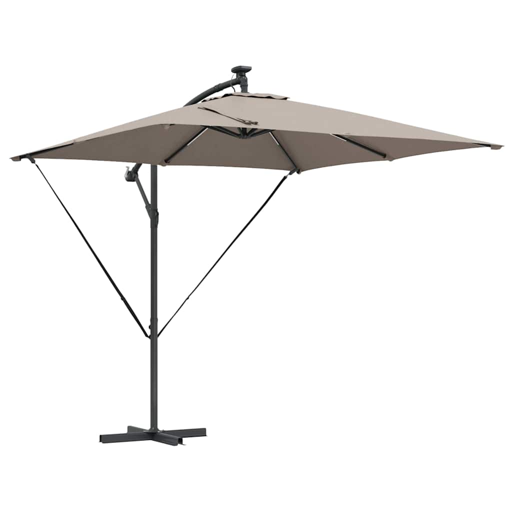 Cantilever bananparasol Taupe 249 x 249 x 250 cm