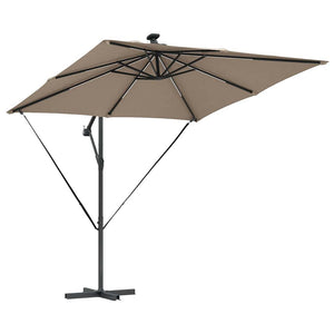 Cantilever bananparasol Taupe 249 x 249 x 250 cm