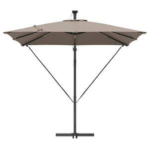 Cantilever bananparasol Taupe 249 x 249 x 250 cm
