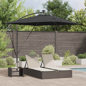 Cantilever bananparasol Svart 249 x 249 x 250 cm