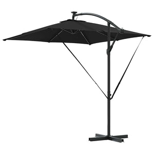 Cantilever bananparasol Svart 249 x 249 x 250 cm