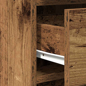 Smyckebord med låda Brun 50 x 41 x 135 cm Konstruerat trä