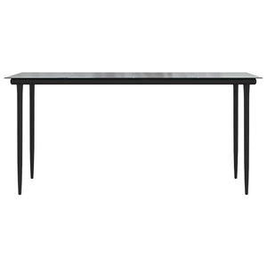 Matgrupp för trädgården med dynor 7 delar grå polyrotting glas