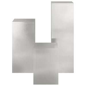 Växtställ 3 pcs Silver Rostfritt stål