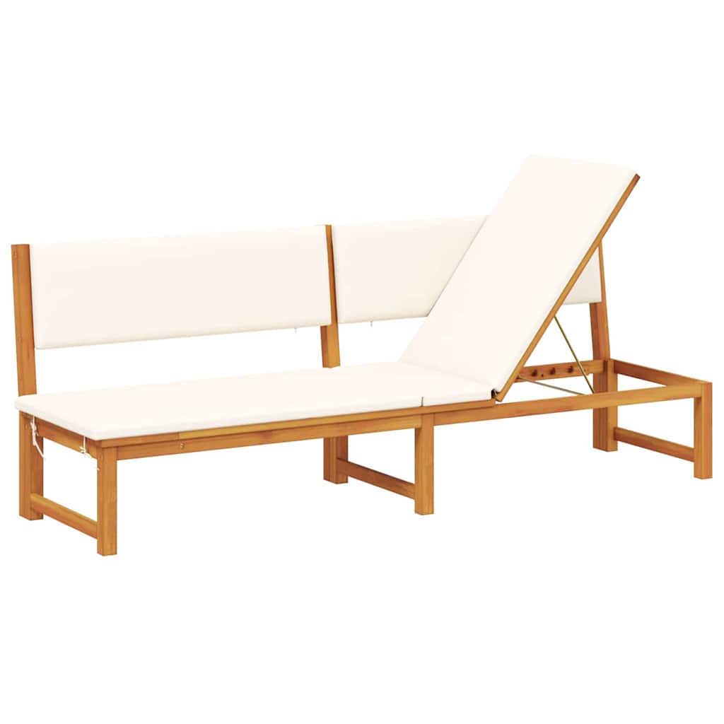 Solstol Reclining Olivenatur 200 x 57 x 75cm Massivt akaciaträ