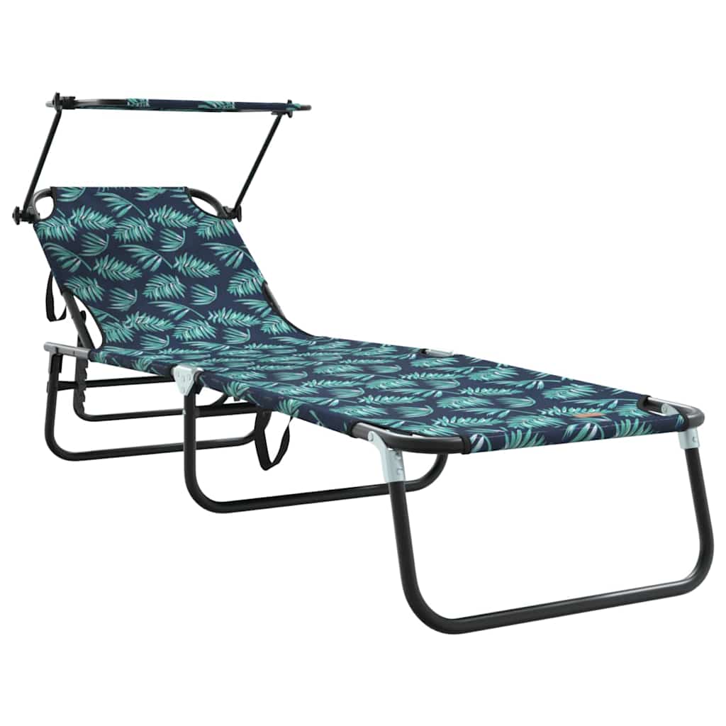 Hopfällbar solstol Flerfärgsdesign 190 x 57 x 81 cm oxford