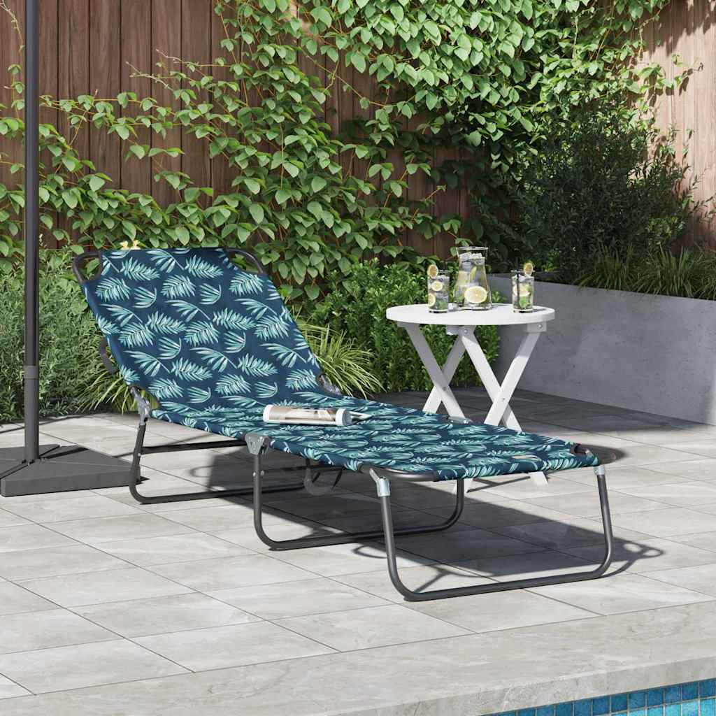 Hopfällbar solstol Flerfärgsdesign 188 x 57 x 86,5 cm Polyester