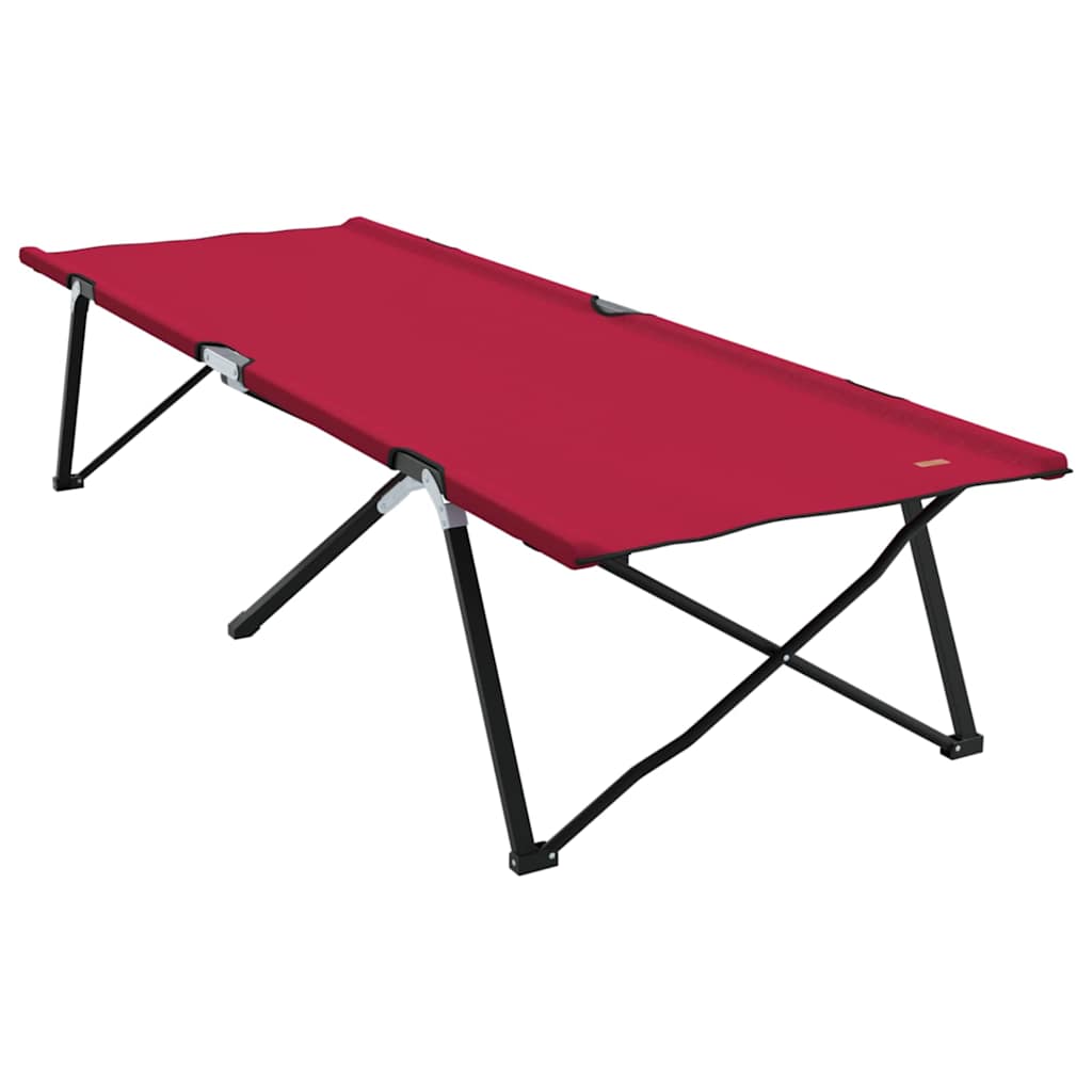Fällbar Camping Säng Röd 206 x 76 x 74 cm Oxford och Stål