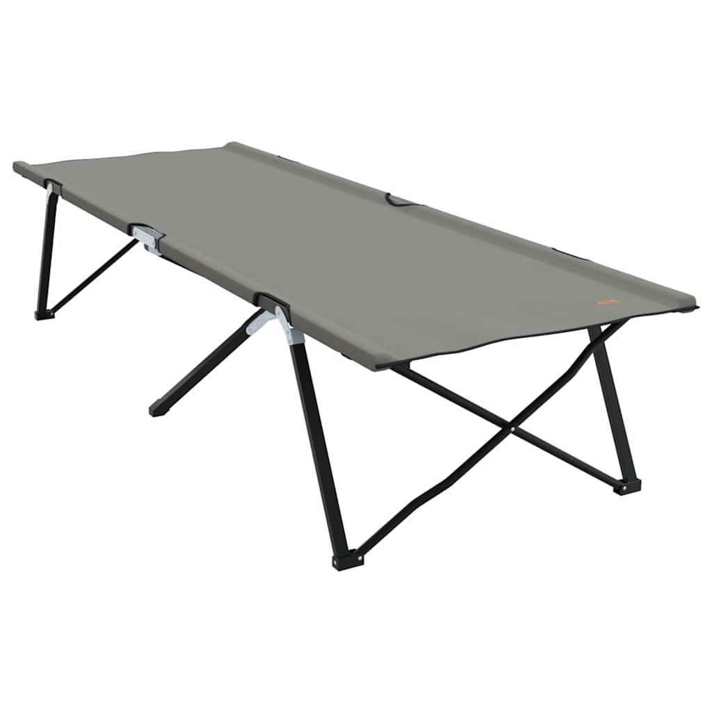 Fällbar Camping Säng Grå 206 x 76 x 74 cm Oxford och Stål