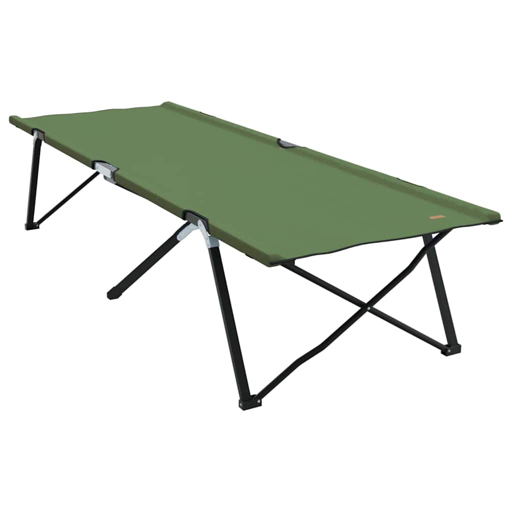 Fällbar Camping Säng Grön 206 x 76 x 74 cm Oxford och Stål