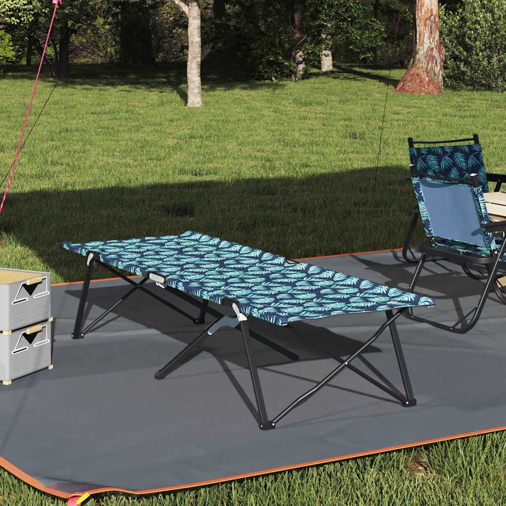 Fällbar Camping Säng Löv Skog 206 x 76 x 74 cm Oxford och Stål
