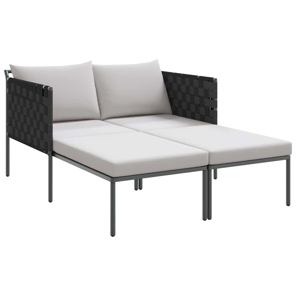Solbädd Antracit 153 x 115 x 69.5 cm Pulverlackerat stål