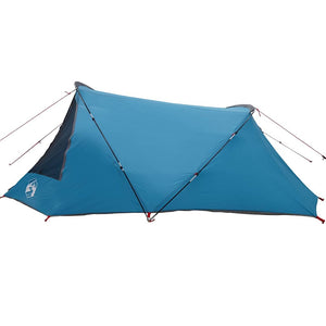 Tunneltält med tak med lagring Blå och grå 328 x 228 x 115 cm