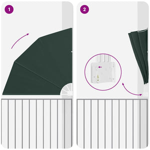 Balkongskärm Mörkgrön 160 x 160 cm Polyester