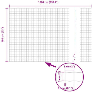 Eurogärdsel 1,6 x 10 m PVC-belagt järn