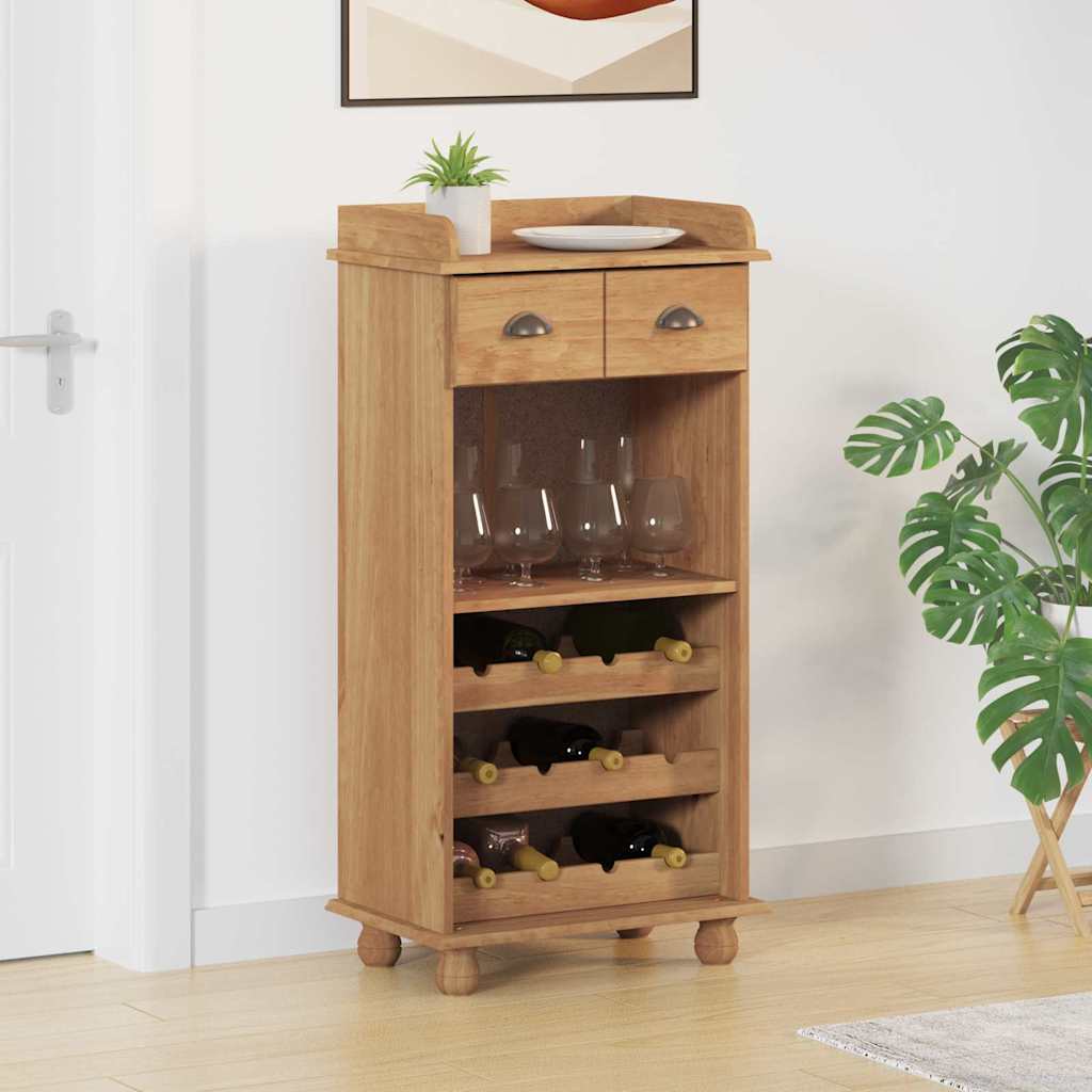 Vinskåp ASKIM Honungsvax 57 x 37 x 114 cm Massiv furu