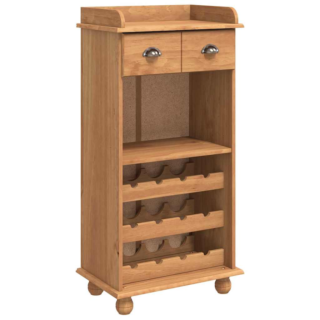 Vinskåp ASKIM Honungsvax 57 x 37 x 114 cm Massiv furu