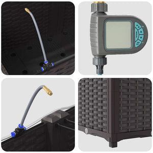 Trädgårdsplanterare 4 pcs Brun Stål