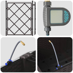 Trädgårdsplanterare 2 pcs Brun Stål