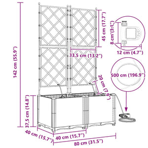 Trädgårdsplanterare 2 pcs Brun Stål