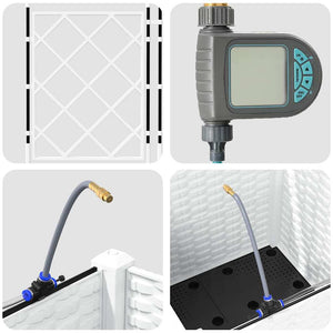 Trädgårdsplanterare Vit 40 x 40 x 142 cm Stål