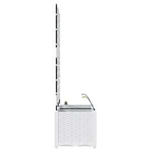 Trädgårdsplanterare 2 pcs Vit Stål