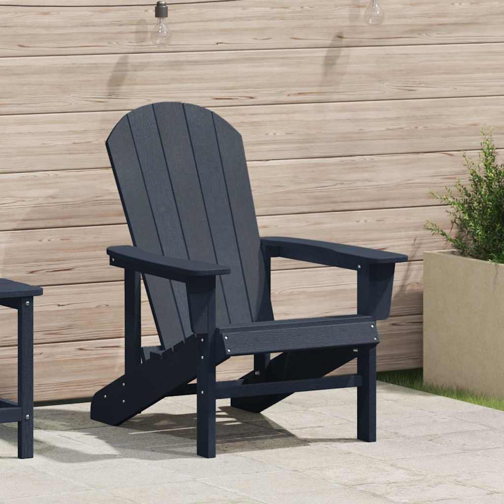 Adirondackstol Mörkblå 82 x 74 x 92 cm HDPE