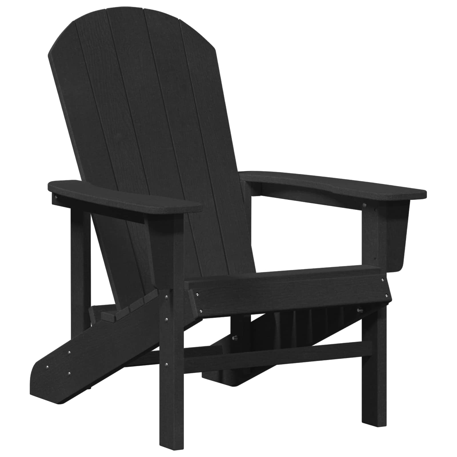 Adirondackstol Svart 82 x 74 x 92 cm HDPE